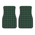 Green Black And White Tartan Print Front Car Floor Mats
