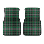 Green Black And White Tartan Print Front Car Floor Mats
