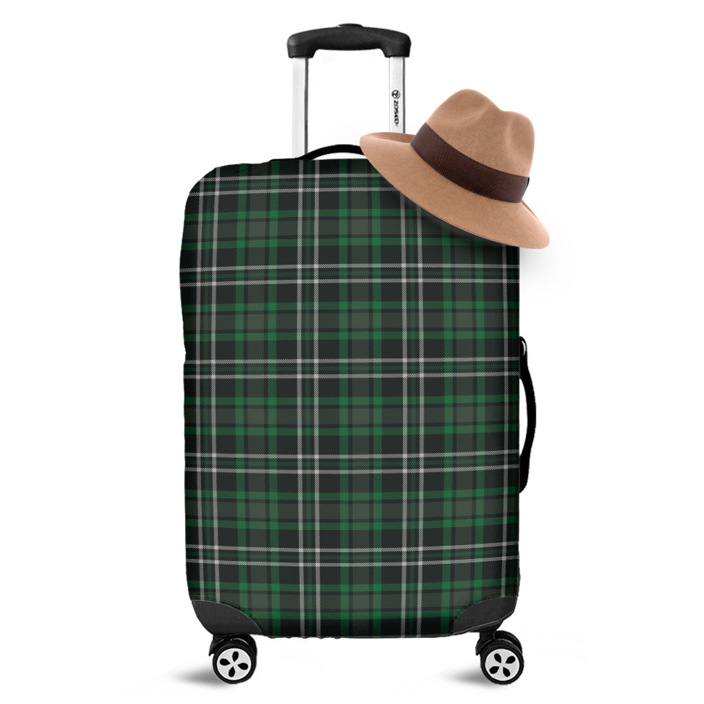 Green Black And White Tartan Print Luggage Cover