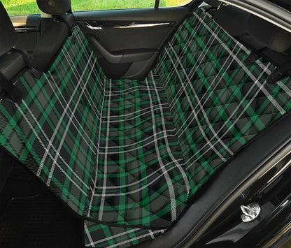 Green Black And White Tartan Print Pet Car Back Seat Cover