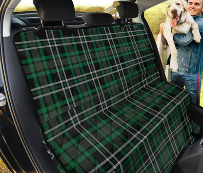 Green Black And White Tartan Print Pet Car Back Seat Cover