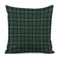 Green Black And White Tartan Print Pillow Cover