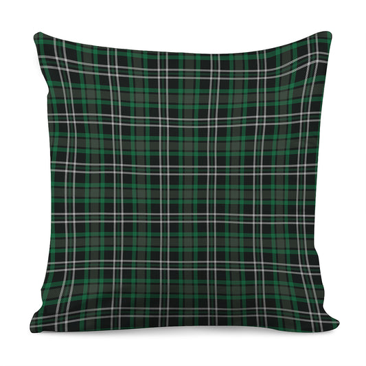 Green Black And White Tartan Print Pillow Cover