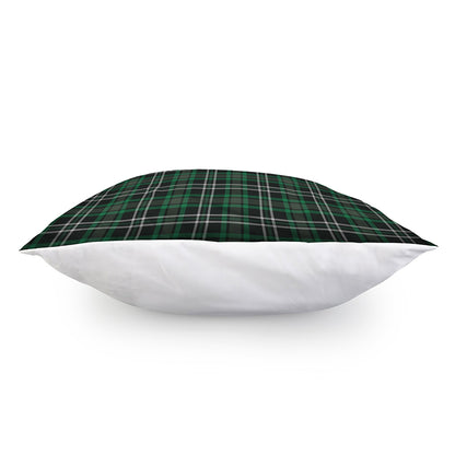 Green Black And White Tartan Print Pillow Cover