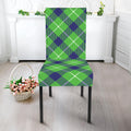 Green Blue And White Plaid Pattern Print Dining Chair Slipcover