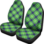 Green Blue And White Plaid Pattern Print Universal Fit Car Seat Covers