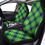 Green Blue And White Plaid Pattern Print Universal Fit Car Seat Covers