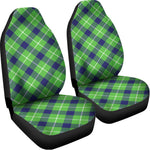 Green Blue And White Plaid Pattern Print Universal Fit Car Seat Covers
