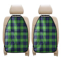 Green Blue And White Tartan Print Car Seat Organizers