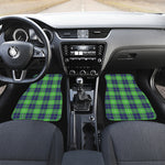 Green Blue And White Tartan Print Front Car Floor Mats