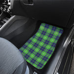 Green Blue And White Tartan Print Front Car Floor Mats
