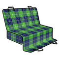 Green Blue And White Tartan Print Pet Car Back Seat Cover