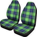 Green Blue And White Tartan Print Universal Fit Car Seat Covers