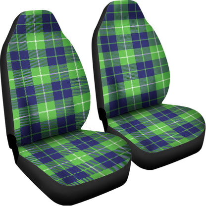 Green Blue And White Tartan Print Universal Fit Car Seat Covers