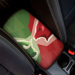 Green Bull And Red Bear Stock Print Car Center Console Cover