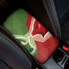 Green Bull And Red Bear Stock Print Car Center Console Cover