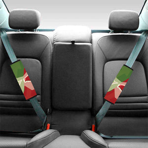 Green Bull And Red Bear Stock Print Car Seat Belt Covers