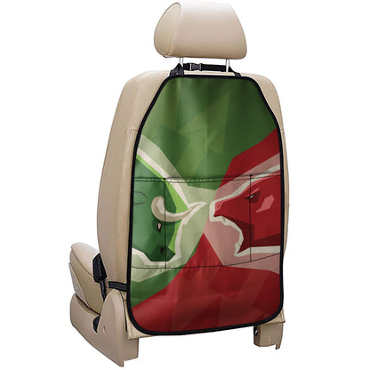 Green Bull And Red Bear Stock Print Car Seat Organizers