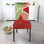 Green Bull And Red Bear Stock Print Dining Chair Slipcover