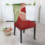 Green Bull And Red Bear Stock Print Dining Chair Slipcover