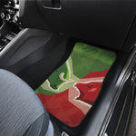 Green Bull And Red Bear Stock Print Front and Back Car Floor Mats