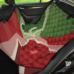 Green Bull And Red Bear Stock Print Pet Car Back Seat Cover