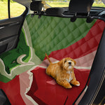 Green Bull And Red Bear Stock Print Pet Car Back Seat Cover