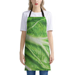 Green Cabbage Leaf Print Apron