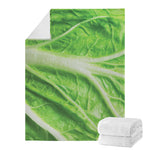 Green Cabbage Leaf Print Blanket