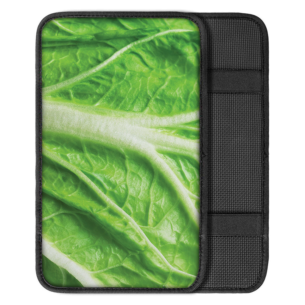 Green Cabbage Leaf Print Car Center Console Cover