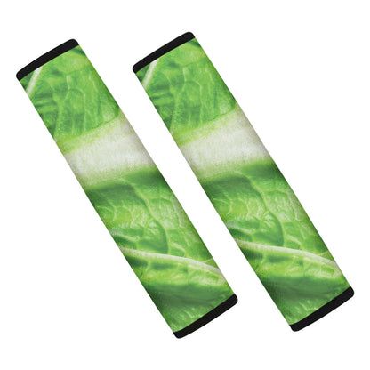 Green Cabbage Leaf Print Car Seat Belt Covers