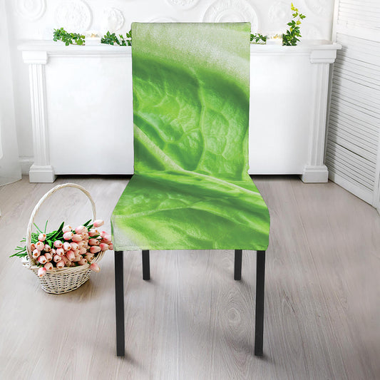 Green Cabbage Leaf Print Dining Chair Slipcover