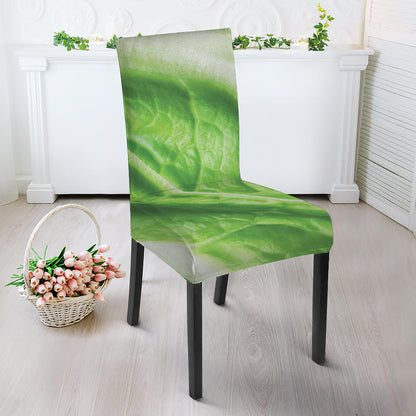 Green Cabbage Leaf Print Dining Chair Slipcover