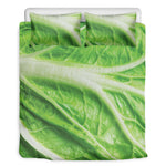 Green Cabbage Leaf Print Duvet Cover Bedding Set