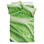 Green Cabbage Leaf Print Duvet Cover Bedding Set