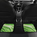 Green Cabbage Leaf Print Front and Back Car Floor Mats