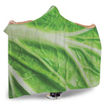 Green Cabbage Leaf Print Hooded Blanket