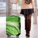Green Cabbage Leaf Print Luggage Cover