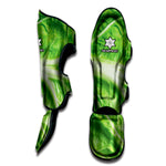 Green Cabbage Leaf Print Muay Thai Shin Guard
