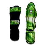 Green Cabbage Leaf Print Muay Thai Shin Guard