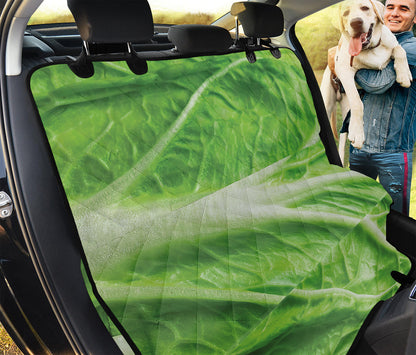 Green Cabbage Leaf Print Pet Car Back Seat Cover