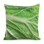 Green Cabbage Leaf Print Pillow Cover