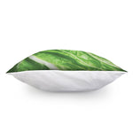 Green Cabbage Leaf Print Pillow Cover