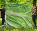 Green Cabbage Leaf Print Quilt