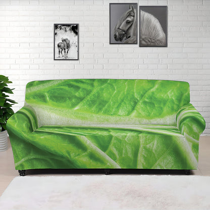 Green Cabbage Leaf Print Sofa Cover