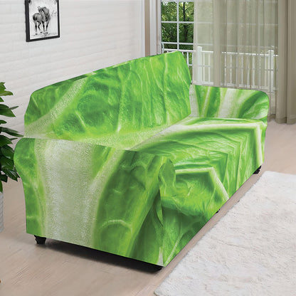 Green Cabbage Leaf Print Sofa Cover
