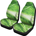 Green Cabbage Leaf Print Universal Fit Car Seat Covers