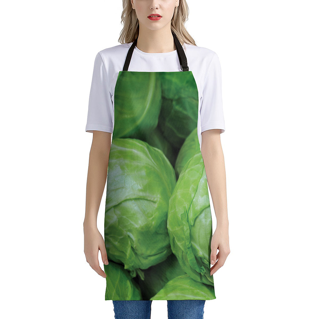 Green Cabbage Print Apron