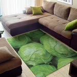 Green Cabbage Print Area Rug