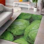 Green Cabbage Print Area Rug